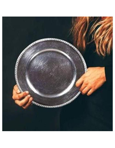 Placas de Carga Palais Dinnerware 33 cm Plata 4 Piezas