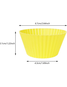 28 Tazas de Hornear Silicona YOLCAR 6,7 cm Reutilizables 2