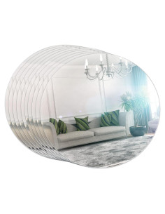 12 Bandejas Espejo Decorativas Boao 19.8 cm para Bodas