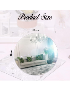 12 Bandejas Espejo Decorativas Boao 19.8 cm para Bodas 2