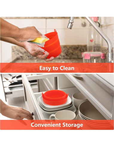 Forros de Cubo de Silicona Aymolas 2 PCS Reutilizables 12,45 cm