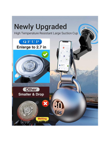 Soporte Cargador Inalámbrico Auto QFUP A3 15W Automático