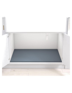 Tapete de Silicona BASIN para Bajo Fregadero Gris 55.88x87.63 cm