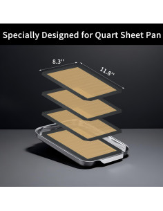 Alfombrillas de silicona para hornear VCHOMY 30x21 cm 4 unidades 2