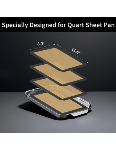 Alfombrillas de silicona para hornear VCHOMY 30x21 cm 4 unidades