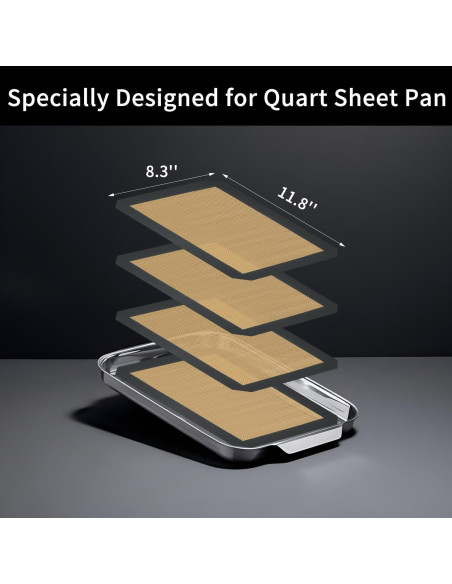 Alfombrillas de silicona para hornear VCHOMY 30x21 cm 4 unidades