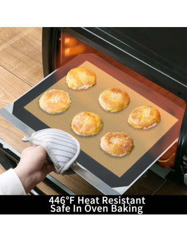 Alfombrillas de silicona para hornear VCHOMY 30x21 cm 4 unidades