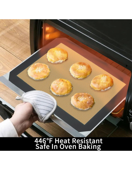 Alfombrillas de silicona para hornear VCHOMY 30x21 cm 4 unidades