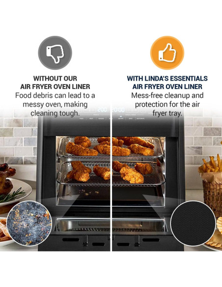 Forros Reutilizables para Horno Tostador Esenciales de Linda 30x30cm