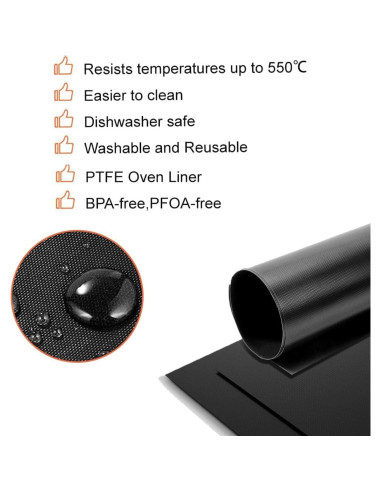 Paquete de 4 forros para freidora de aire SIUDANGKA 30x30 cm