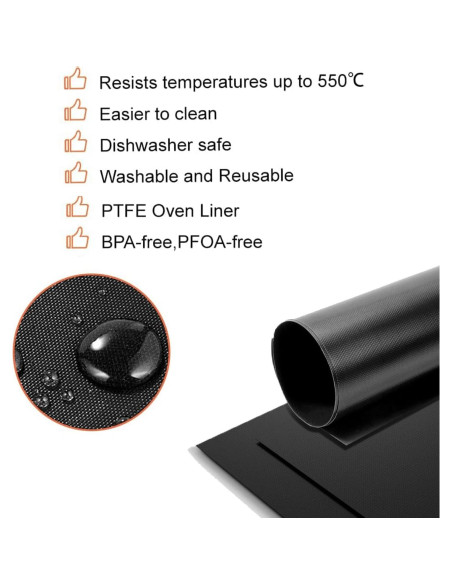 Paquete de 4 forros para freidora de aire SIUDANGKA 30x30 cm