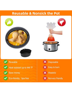 Forros de Silicona Horuhue para Ollas de Cocción Lenta 7-8QT 2