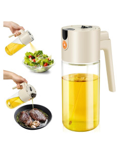 Rociador de Aceite LAKUMIQI 600ML Antifugas Un Toque Blanco