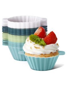 Tazas de Hornear Cupcakes Silicona Doiaz 24 Piezas Reutilizables