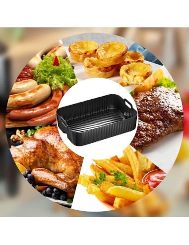 Forro de Silicona Antiadherente HUIRUSO para Freidora Ninja 5.7L