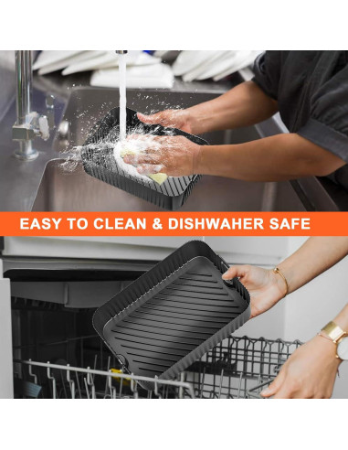 Forro de Silicona Antiadherente HUIRUSO para Freidora Ninja 5.7L