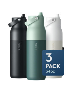 Juego de 3 Botellas de Agua LARQ Swig Top 1006 ml Acero Inoxidable