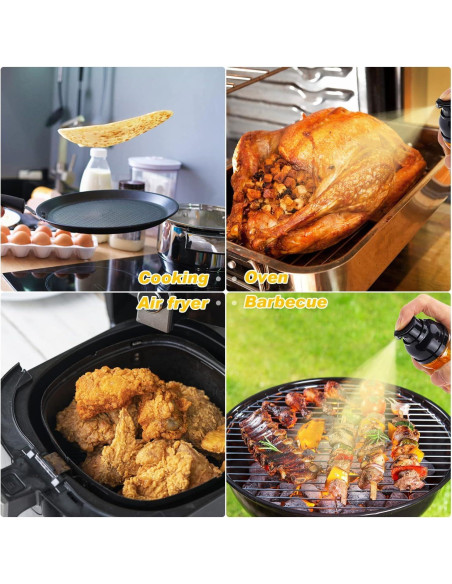 Botella pulverizadora de aceite de oliva Milukon 250ml con cepillo