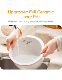 Olla Arrocera Joydeem 3L Cerámica Pura 6 Tazas Saludable 2