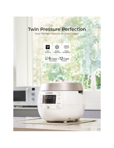 Olla de Arroz a Presión Cuckoo CRP-RT0609FW 6 Tazas Blanca
