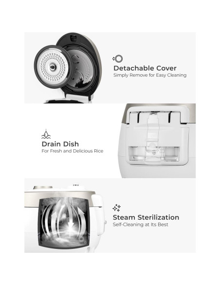 Olla de Arroz a Presión Cuckoo CRP-RT0609FW 6 Tazas Blanca