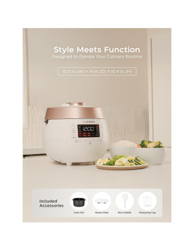 Olla de Arroz a Presión Cuckoo CRP-RT0609FW 6 Tazas Blanca