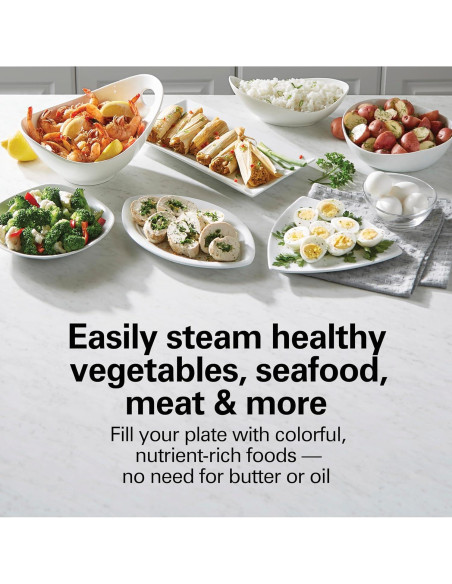 Cocedor Digital Hamilton Beach 5.5L Apilable Negro Acero