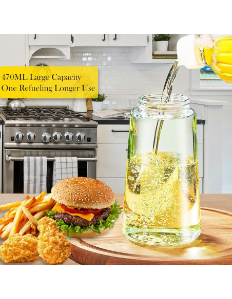 Dispensador y Pulverizador de Aceite Nydia 470ml 2 en 1 Blanco