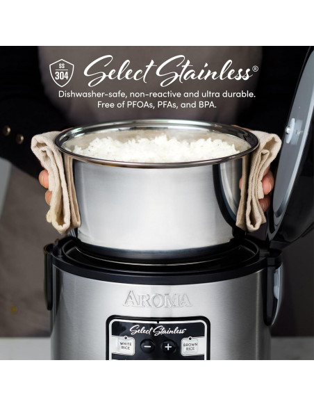 Arrocera Digital Acero Inoxidable Aroma 8 Tazas ARC-914SBDS
