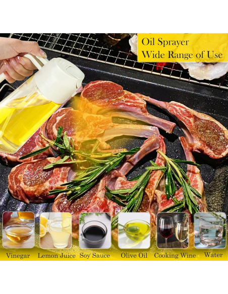 Dispensador y Pulverizador de Aceite Nydia 470ml 2 en 1 Blanco