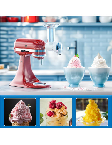Accesorio de Helado de Frutas Congeladas GVODE para Kitchenaid - Apto Lavavajillas