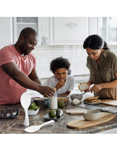 Cucharón de Arroz Antiadherente FireKylin 2 Pcs Blanco