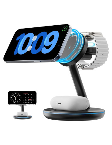 Estación de Carga Inalámbrica Magnética 3 en 1 Kingtron para iPhone