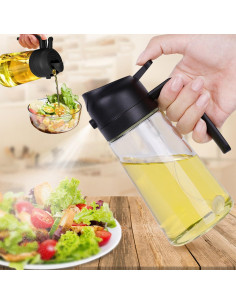 Botella Dispensadora de Aceite 470ml GXIQYL 2 en 1 Cocina 2