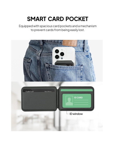 Cartera Magnética iSee MagSafe para iPhone 16/15/14/13/12 Wisteria