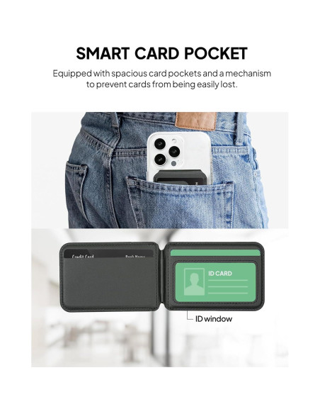 Cartera Magnética iSee MagSafe para iPhone 16/15/14/13/12 Wisteria