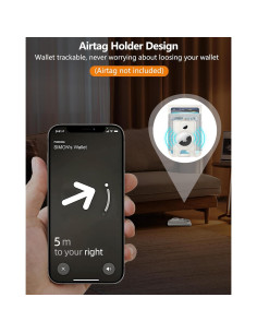 Billetera Magnética ExtreLife con Soporte para AirTag - Blanco 2