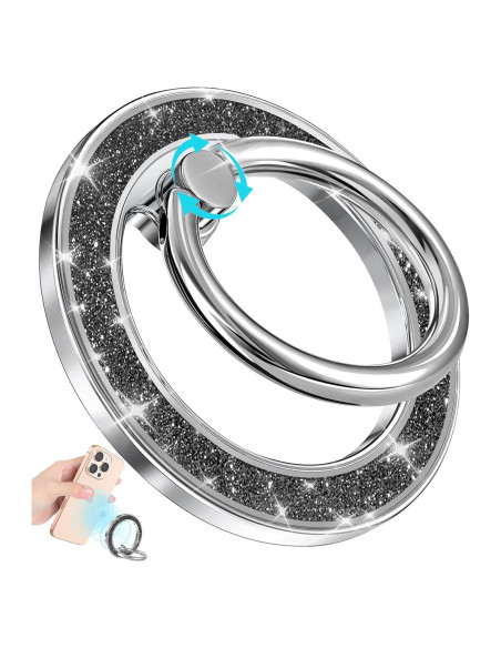 Soporte Magnético para Teléfono LISEVO Anillo Dedo Negro