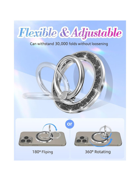 Soporte Magnético para Teléfono LISEVO Anillo Dedo Negro