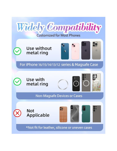 Soporte Magnético para Teléfono LISEVO Anillo Dedo Negro