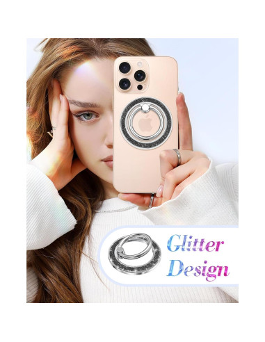 Soporte Magnético para Teléfono LISEVO Anillo Dedo Negro