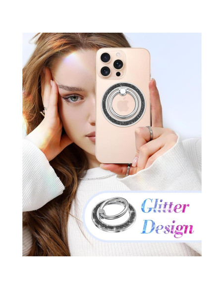 Soporte Magnético para Teléfono LISEVO Anillo Dedo Negro