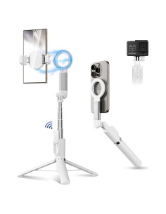 Trípode Magnético JJC SFM-1W con Selfie Stick 104 cm Blanco
