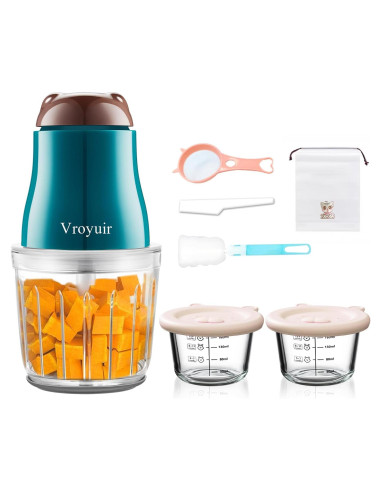 Licuadora de Comida para Bebés Vroyuir 600ml con 10 Cuchillas