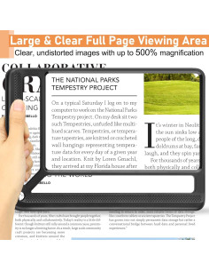 Lupa de Página Completa 5X AKKYCVS Ligera para Lectura 2