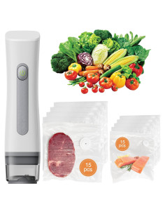 Selladora al Vacío Compacta dKargo con 30 Bolsas Reutilizables