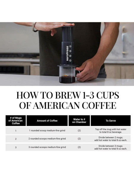 Cafetera AeroPress Original 3 en 1 Gris Manual 0.18 kg