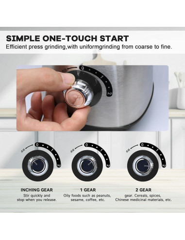 Molinillo eléctrico de especias FAOFER 500W 600ml negro