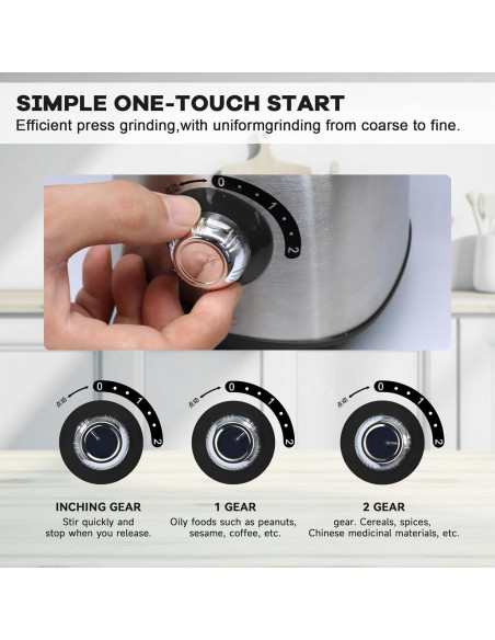 Molinillo eléctrico de especias FAOFER 500W 600ml negro