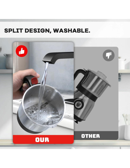 Molinillo eléctrico de especias FAOFER 500W 600ml negro